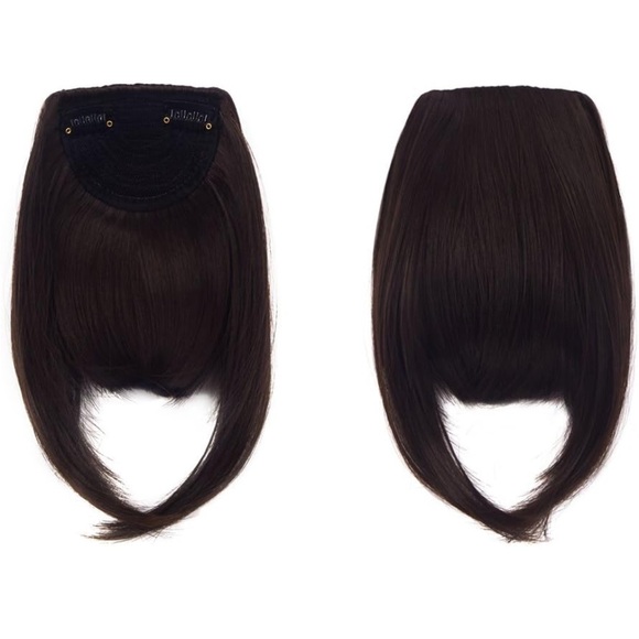 Front Fringe Clip in Hair Extensions One Piece Straight Fringe Hair Piece - Picture 3 of 5